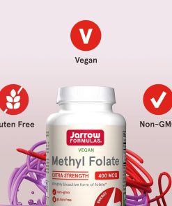Jarrow Formulas Methyl Folate (400 mcg) Extra Strength Vegan - 60 veggie capsules