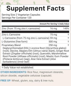 Micro Ingredients Zinc Carnosine (75 mg) - 240 vegetarian capsules