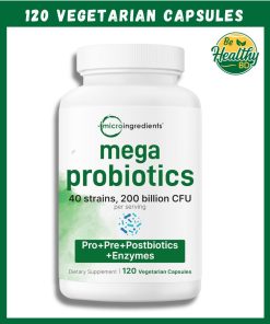 Micro Ingredients Mega Probiotics (200 Billions CFU) - 120 vegetarian capsules