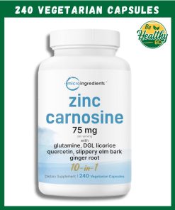 Micro Ingredients Zinc Carnosine (75 mg) - 240 vegetarian capsules