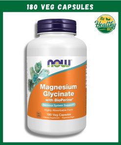 Now Magnesium Glycinate with Bioperine - 180 veg capsules