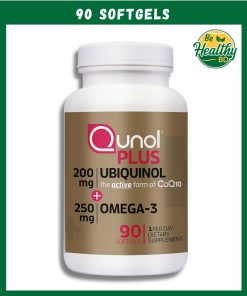 Qunol Plus Ubiquinol Active CoQ10 (200 mg) + Omega-3 (250 mg) - 90 softgels