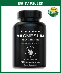 Vital Vitamins Magnesium Glycinate (500 mg) Relaxation Support - 180 capsules