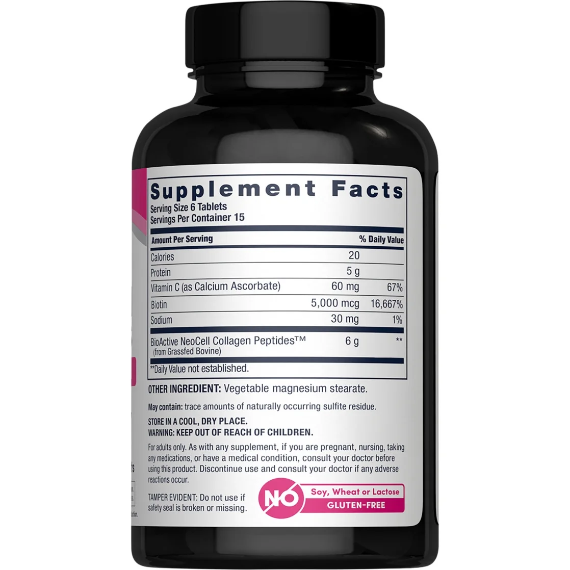 Neocell Collagen Peptides + Vitamin C & Biotin (6,000 mg) Grassfed - 90 tablets