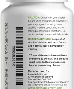 Deal Alpha GPC (600 mg) - 240 capsules
