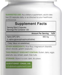 Deal Alpha GPC (600 mg) - 240 capsules