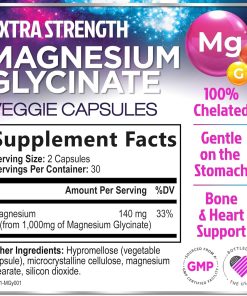Hello Lovelyi Magnesium Glycinate High Absorption (1,000 mg) - 60 veggie capsules