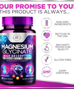 Hello Lovelyi Magnesium Glycinate High Absorption (1,000 mg) - 60 veggie capsules