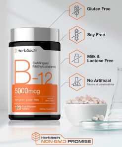 Horbaach Vitamin B-12 (5,000 mcg) - 120 tablets