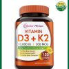 Doctor's Recipes Vitamin D3 (10,000 IU) + K2 (200 mcg) - 120 softgels