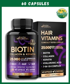 Nutra Harmony Hair Vitamins (25,000 mcg) - 60 capsules