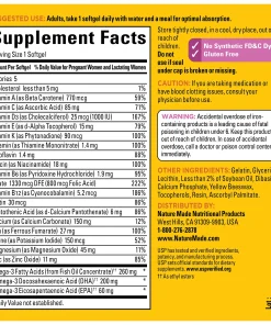 Nature Made Prenatal Folic Acid + DHA - 100 softgels