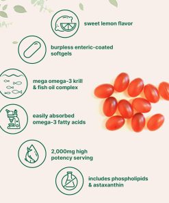 Micro Ingredients Mega Omega-3 Krill & Fish Oil (2,000 mg) - 240 softgels