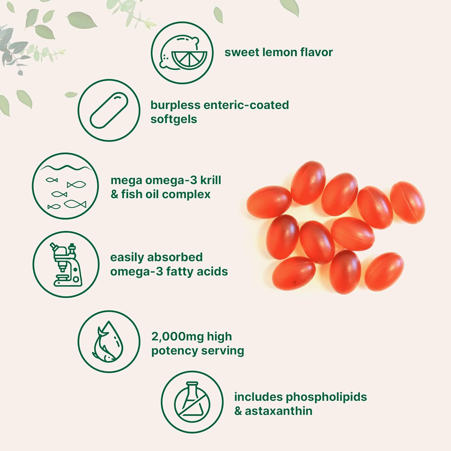 Micro Ingredients Mega Omega-3 Krill & Fish Oil (2,000 mg) - 240 softgels
