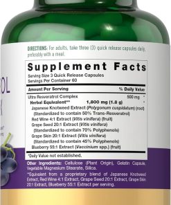 Carlyle Resveratrol Complex (1,800 mg) - 180 capsules