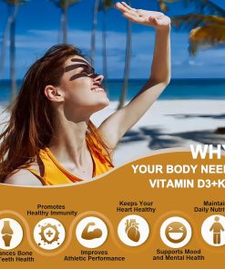 Nature Target Vitamin D3 + K2 (5,000 IU + 120 mcg) with Calcium & Magnesium - 120 capsules