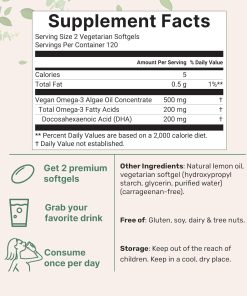 Micro Ingredients Kids Omega-3 (200 mg DHA) - 240 vegetarian softgels