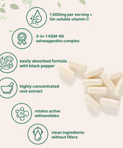 Micro Ingredients KSM-66 Ashwagandha (1,000 mg) - 120 vegetarian capsules