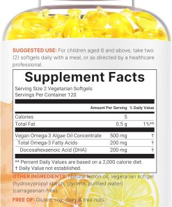 Micro Ingredients Kids Omega-3 (200 mg DHA) - 240 vegetarian softgels