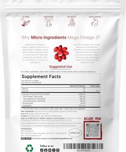 Micro Ingredients Mega Omega-3 Krill & Fish Oil (2,000 mg) - 240 softgels