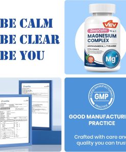 Vev Magnesium 15-in-1 Complex Ashwagandha, L-Theanine - 120 veggie capsules