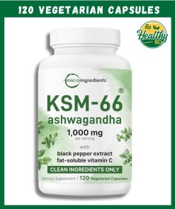 Micro Ingredients KSM-66 Ashwagandha (1,000 mg) - 120 vegetarian capsules