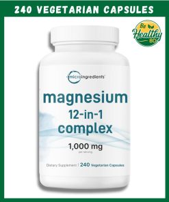 Micro Ingredients Magnesium 12-In-1 Complex (1,000 mg) - 240 vegetarian capsules
