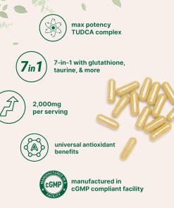 Micro Ingredients Tudca, Nac, Glutathione, Milk Thistle, Dandelion, Artichoke, Taurine (2,000 mg) - 240 Capsules