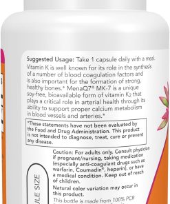 Now Vitamin K2 MK7 (100 mg) - 60 veg capsules