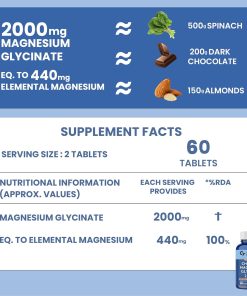 Carbamide Forte Chelated Magnesium Glycinate (2,000 mg) - 60 tablets