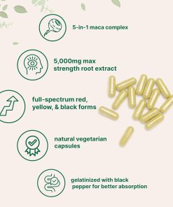 Micro Ingredients Maca Root Red, Black & Yellow (5,000 mg) - 240 vegetarian capsules
