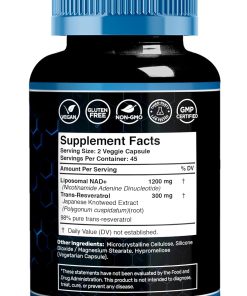 Wellness LabsRX Resveratrol NAD+ (1,500 mg) - 90 veggie capsules