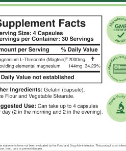 Double Wood Magtein Magnesium L-Threonate (2,000 mg) - 100 capsules