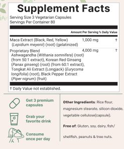 Micro Ingredients Maca Root Red, Black & Yellow (5,000 mg) - 240 vegetarian capsules