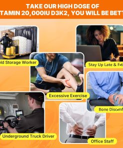 NextDia Vitamin D3 (20,000 IU) + K2 (200 mcg) + Calcium - 120 softgels