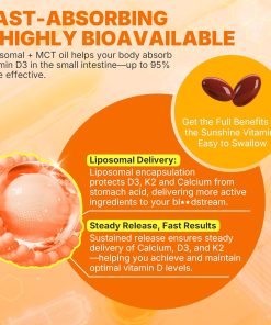 NextDia Vitamin D3 (20,000 IU) + K2 (200 mcg) + Calcium - 120 softgels