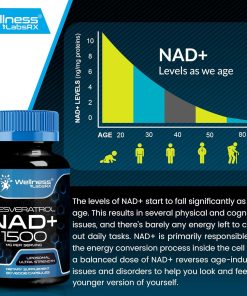 Wellness LabsRX Resveratrol NAD+ (1,500 mg) - 90 veggie capsules
