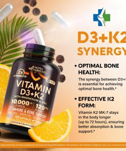 Nutra Harmony Vitamin D3 (10,000 IU) + K2 (120 mcg) - 120 softgels