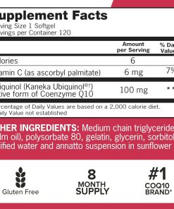 Qunol Mega CoQ10 Ubiquinol (100 mg) - 120 softgels