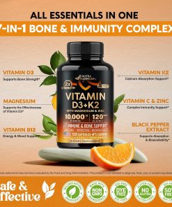 Nutra Harmony Vitamin D3 (10,000 IU) + K2 (120 mcg) - 120 softgels