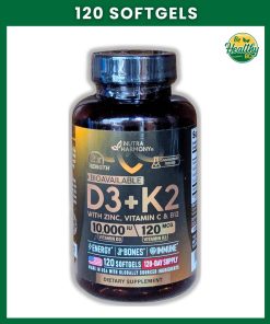 Nutra Harmony Vitamin D3 (10,000 IU) + K2 (120 mcg) - 120 softgels