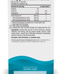 Nordic Naturals Omega-3 (690 mg) Lemon Taste - 180 softgels