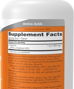 Now L-Arginine (1,000 mg) Double Strength - 120 tablets