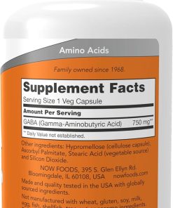 Now Gaba (750 mg) - 100 veg capsules
