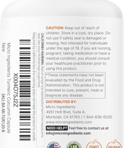 Micro Ingredients Turmeric Curcumin 95 (1,000 mg) - 120 vegetarian capsules