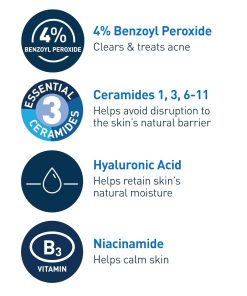 CeraVe Acne Foaming Cream Cleanser 4% BPO - 150 ml