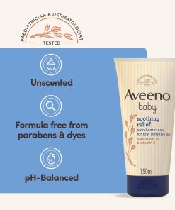 Aveeno Baby Soothing Relief Emollient Cream for Dry, Sensitive Skin - 150 ml