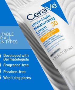 CeraVe Ultra-Light Moisturizing Lotion with Sunscreen SPF 30 Matte Finish for Normal to Oily Skin - 52 ml