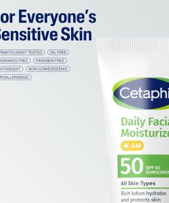 Cetaphil Daily Facial Moisturizer AM SPF 50 Sunsreen Oil Free All Skin Types - 50 ml