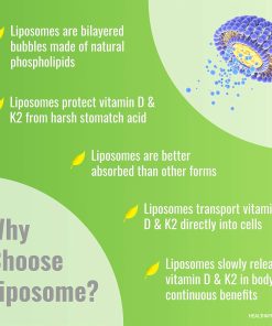 Upnourish Liposomal D3 (5,000 IU) + K2 (100 mcg) - 365 softgels